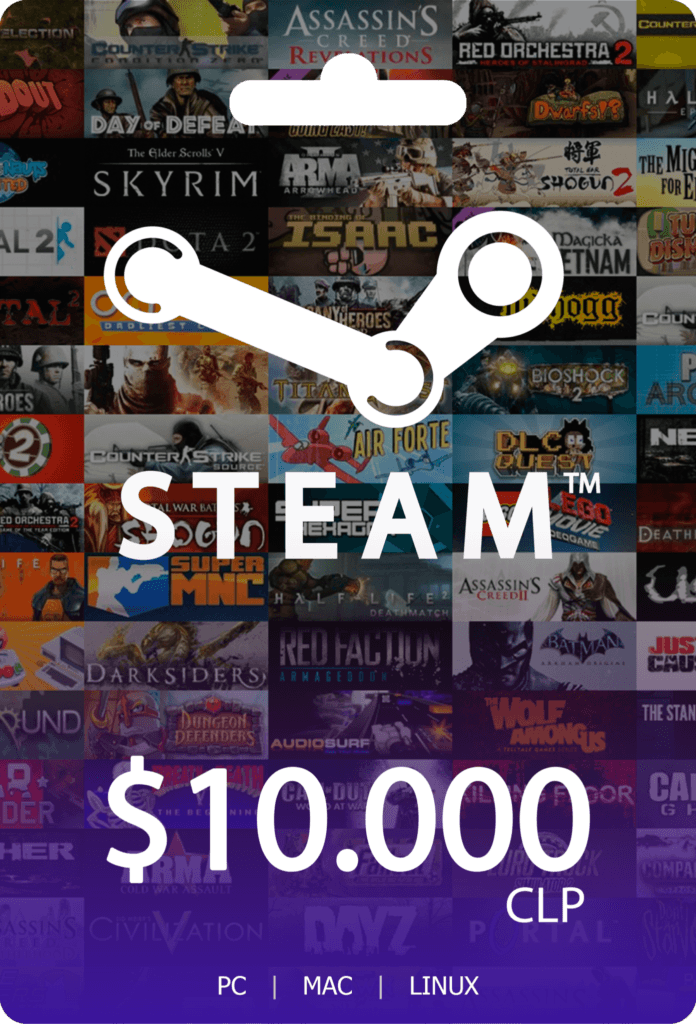 Tarjeta Steam Wallet $10.000 CLP