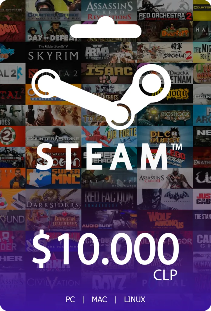 Tarjeta Steam Wallet $10.000 CLP