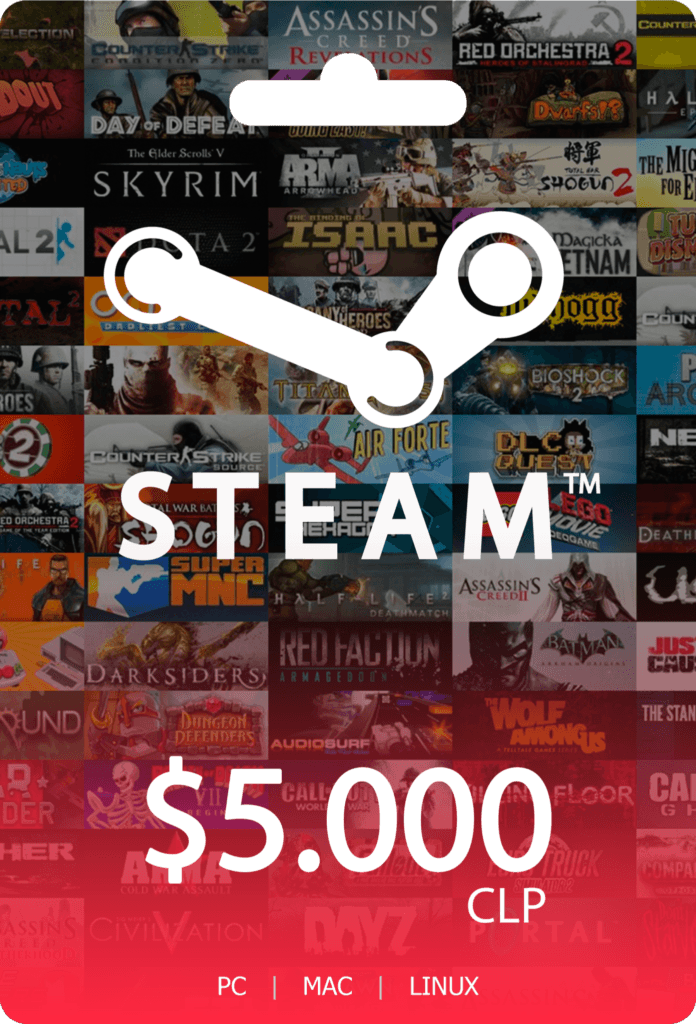 Tarjeta Steam Wallet $5.000 CLP