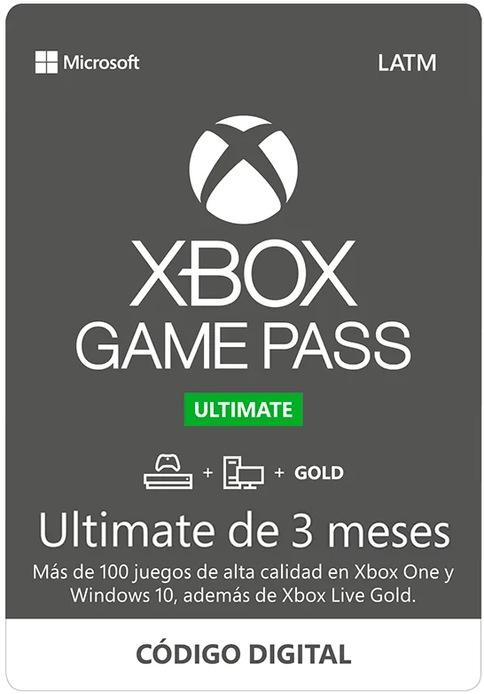 Tarjeta Xbox Game Pass Ultimate 3 Meses