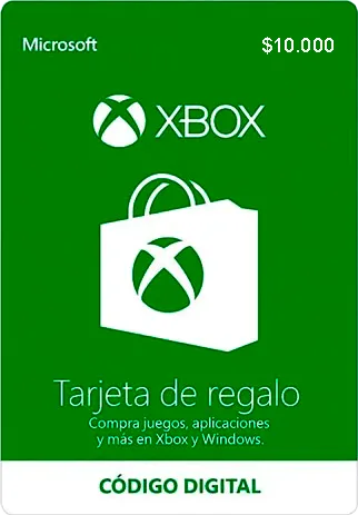 Tarjeta Gift Card Xbox $10.000 CLP Chile