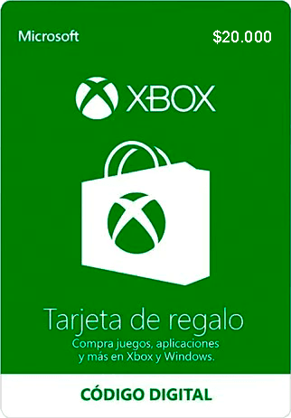 Tarjeta Gift Card Xbox $20.000 CLP Chile