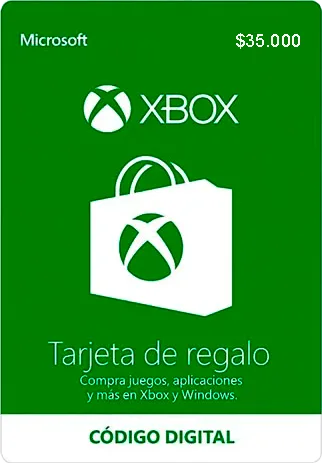 Tarjeta Gift Card Xbox $35.000 CLP Chile